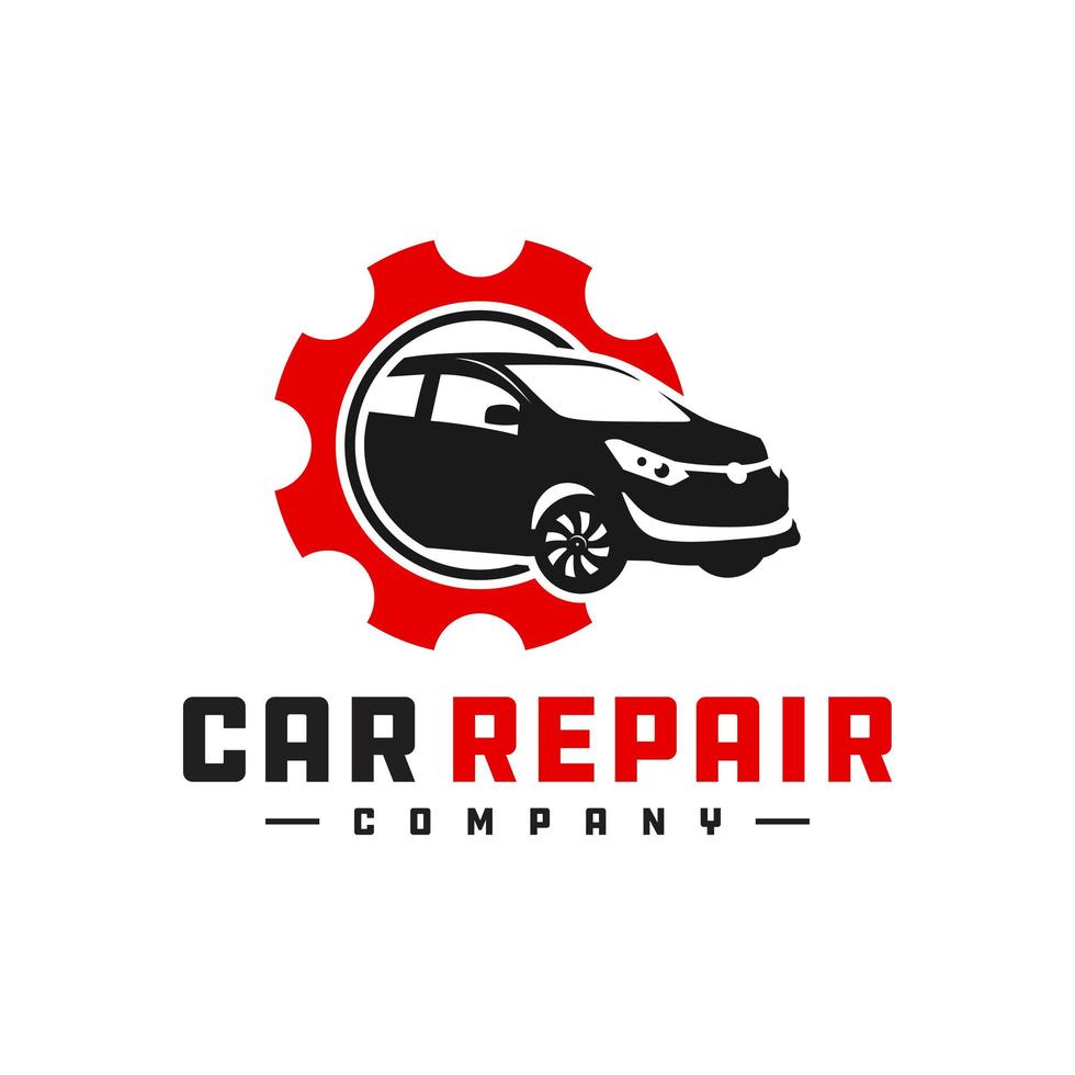 logotipo de taller de reparación de automóviles vector