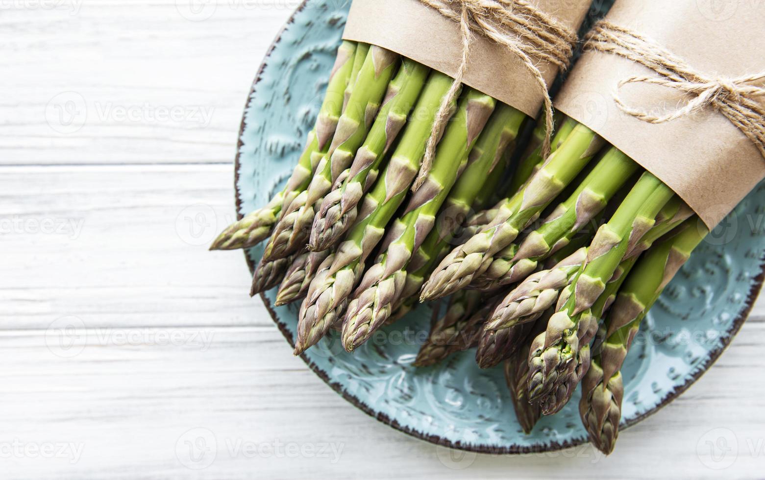 Fresh green asparagus photo