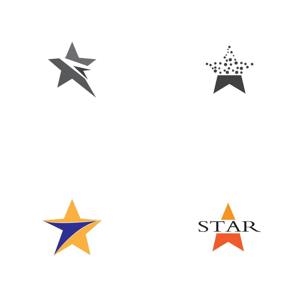 estrella logo icono vector plantilla