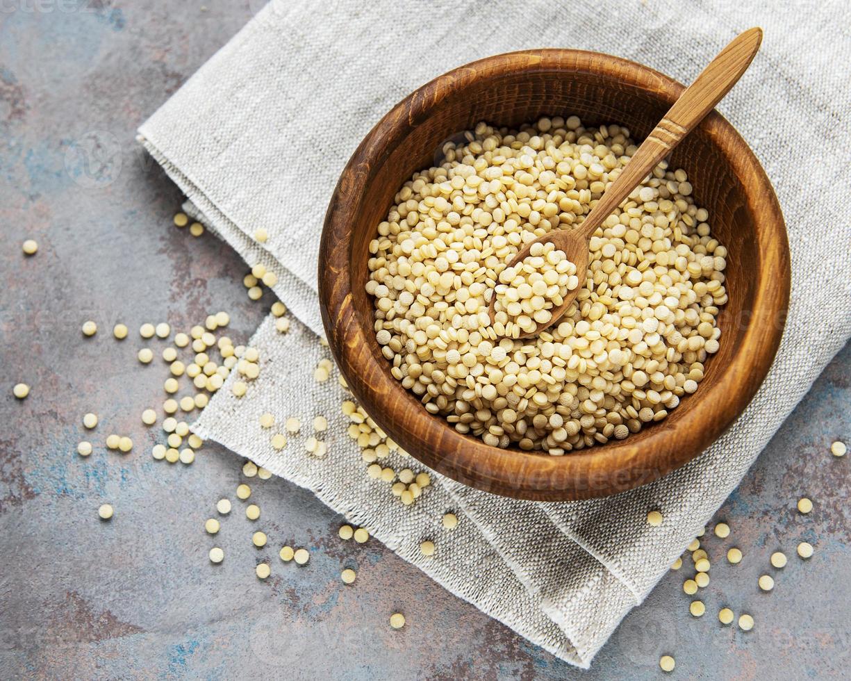 Bowl with Raw Couscous photo
