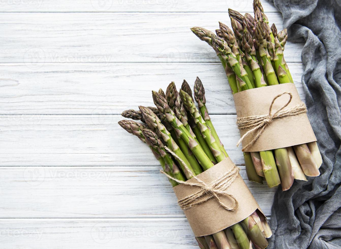 Fresh green asparagus photo