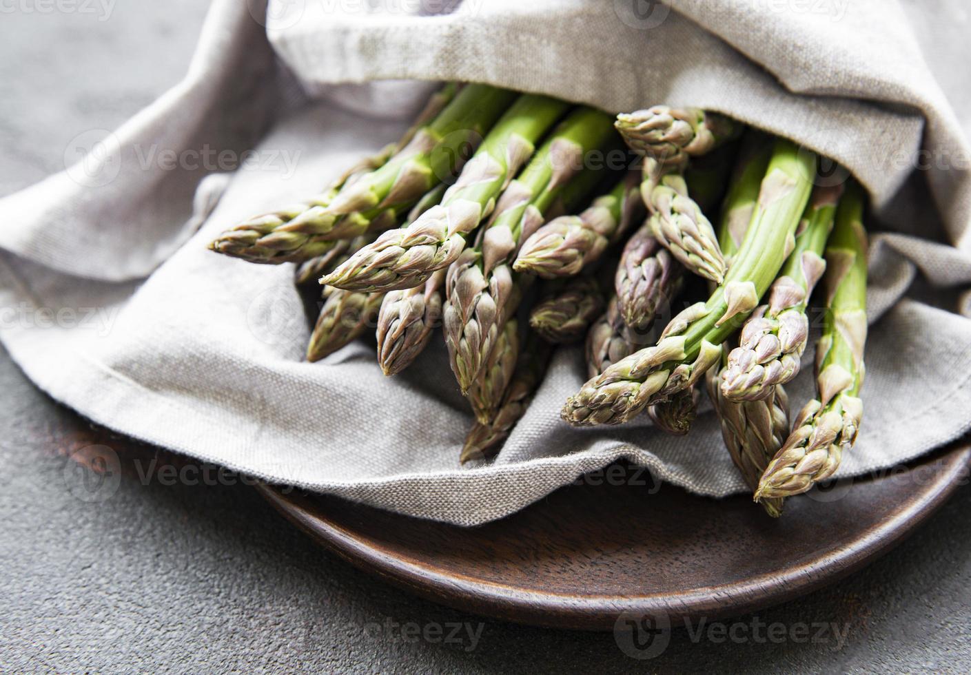 Fresh green asparagus photo