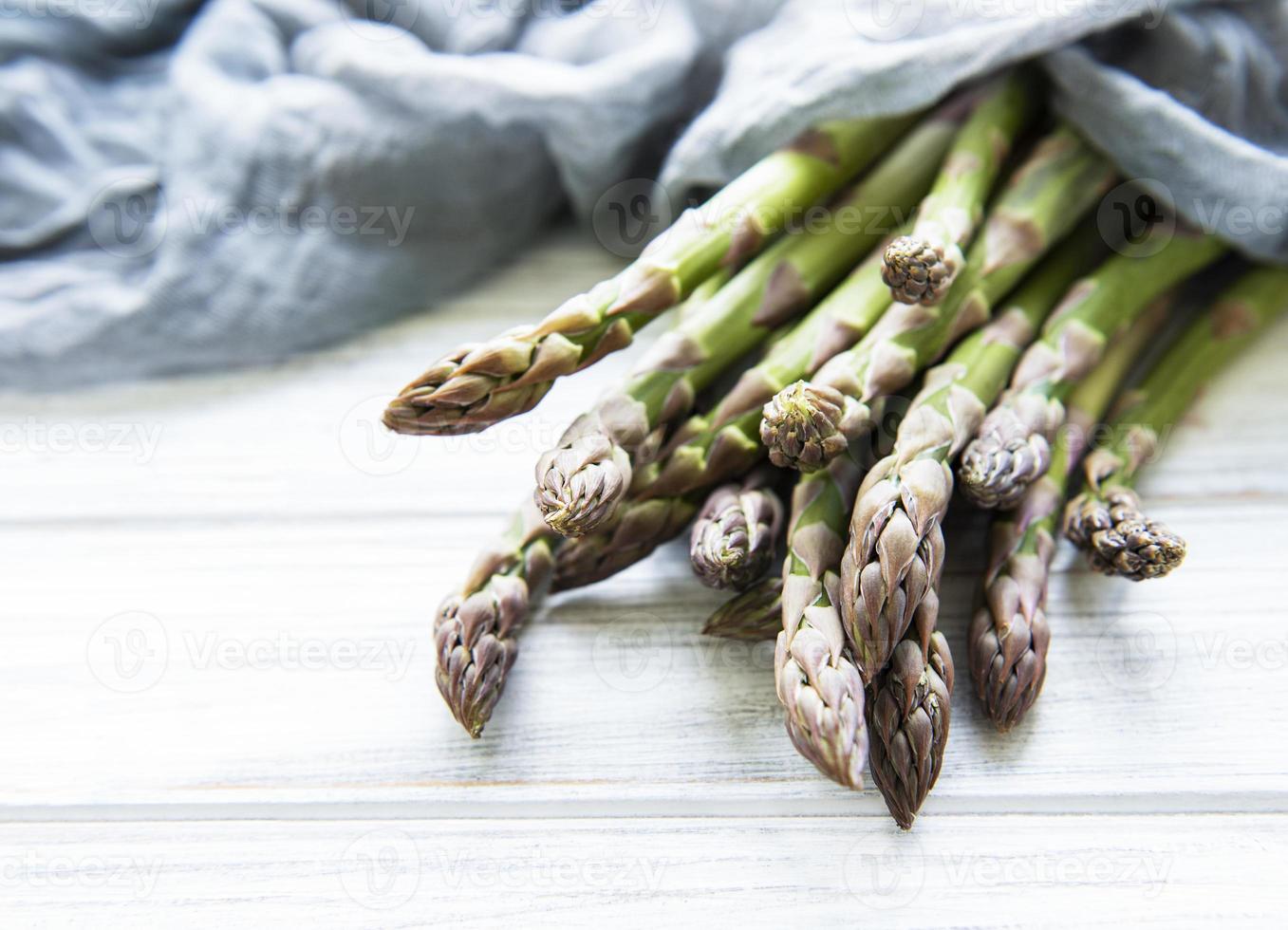 Fresh green asparagus photo