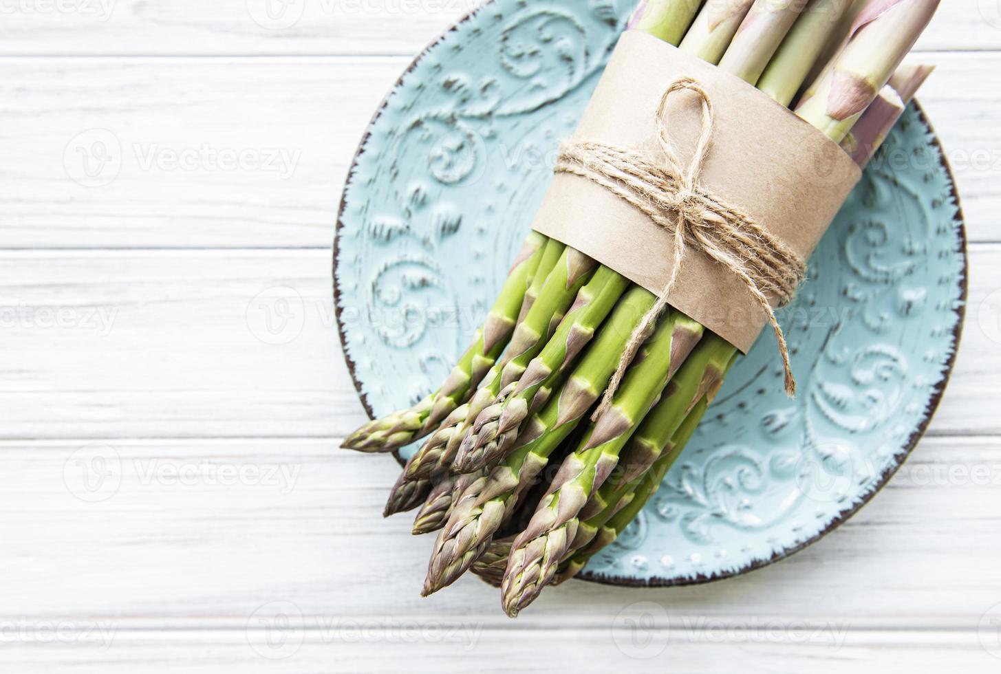 Fresh green asparagus photo