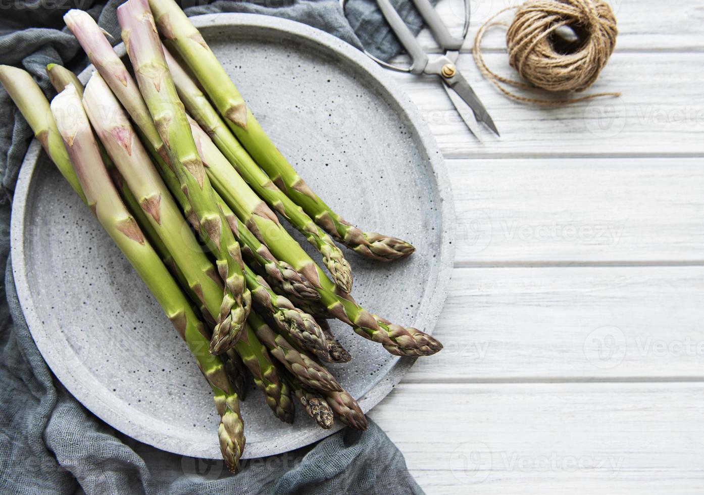 Fresh green asparagus photo