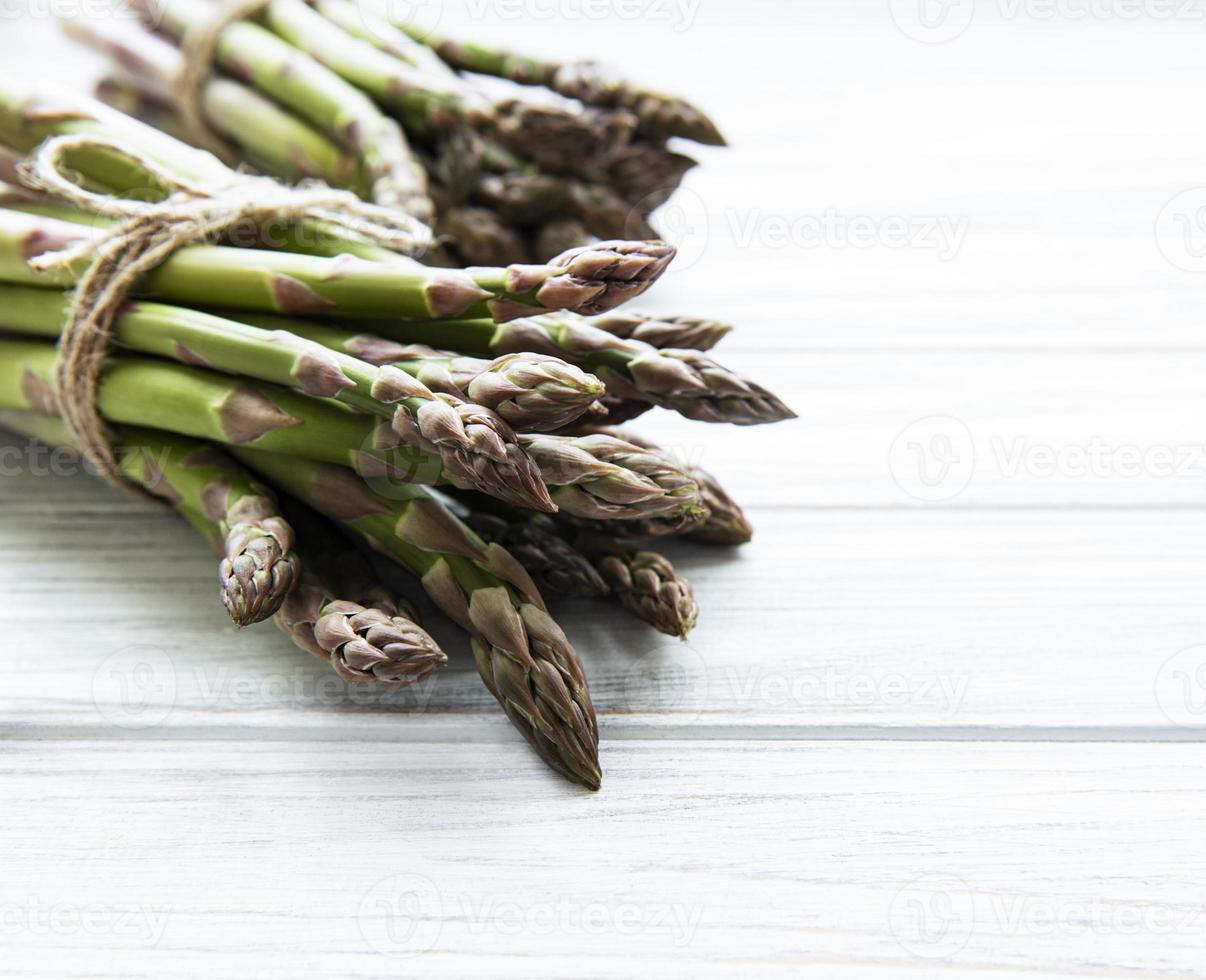 Fresh green asparagus photo