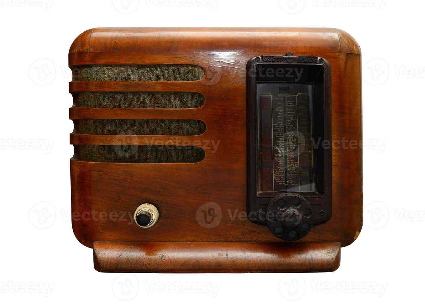 vintage radio isolated photo