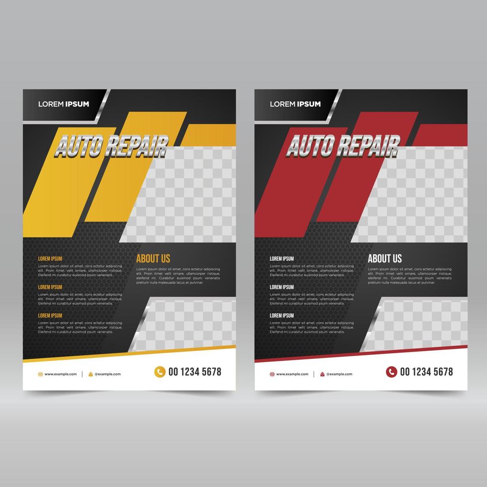 Car Repair Flyer Design Template vector