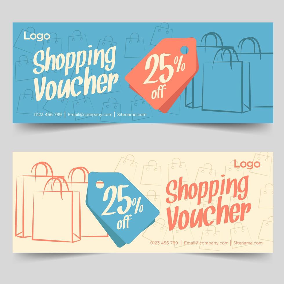 Gift Voucher Template Design vector