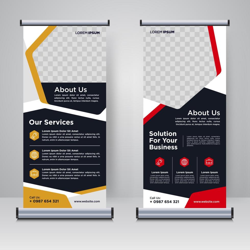 Corporate rollup or X banner design template vector