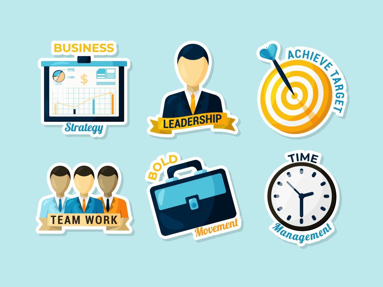 Business Sticker Set vector