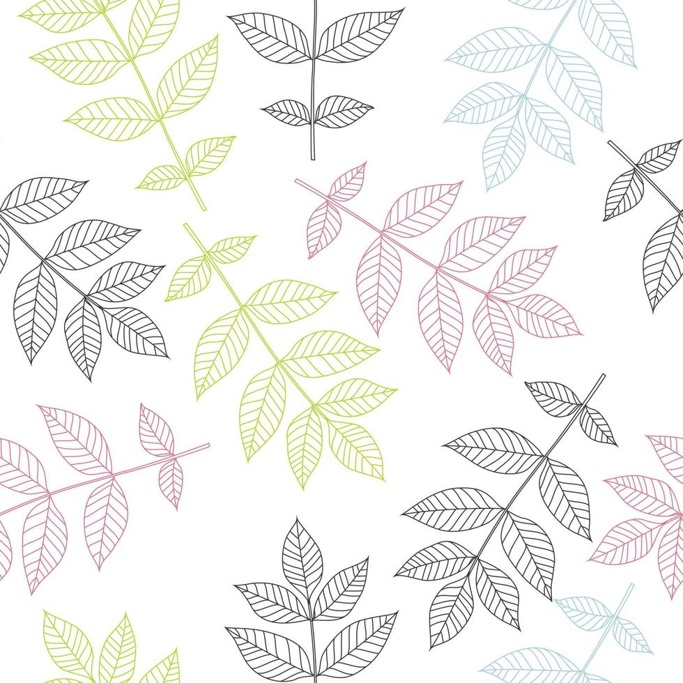 Tropical leaves, jungle leaves seamless floral pattern background vector