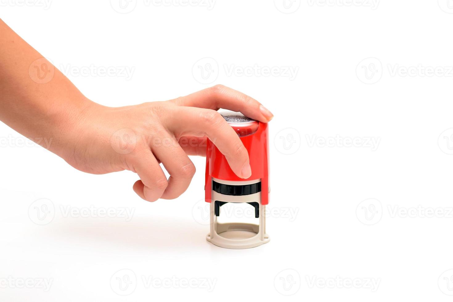 red stamp hand photo