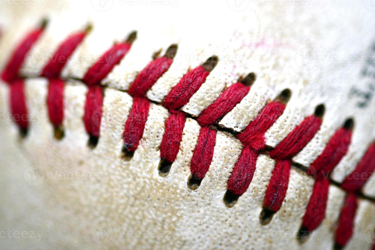 Baseball macro detail photo