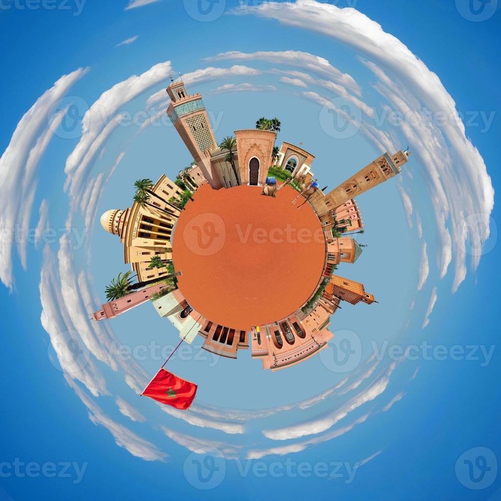 Marrakech tiny planet photo