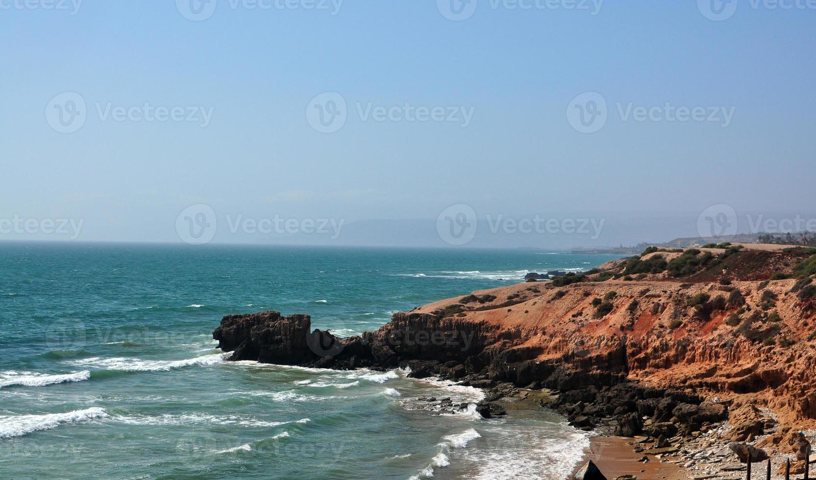 paisaje de la playa de taghazout foto