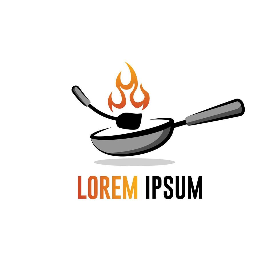 plantilla de diseño de logotipo de comida caliente vector