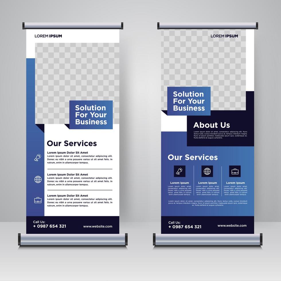 Corporate rollup or X banner design template vector