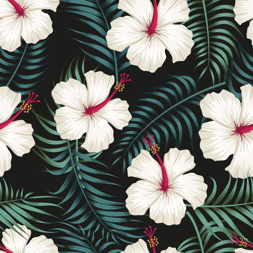 Floral seamless pattern with leaves. tropical background vector