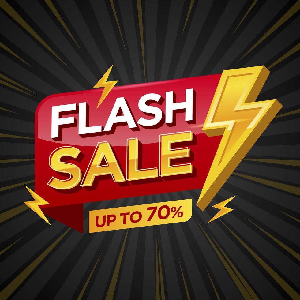 Flash Sale banner design template vector