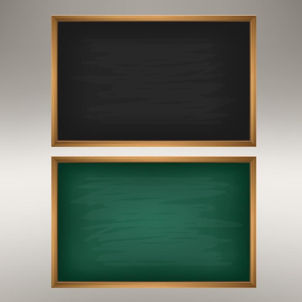 Empty green chalkboard, blackboard illustration vector