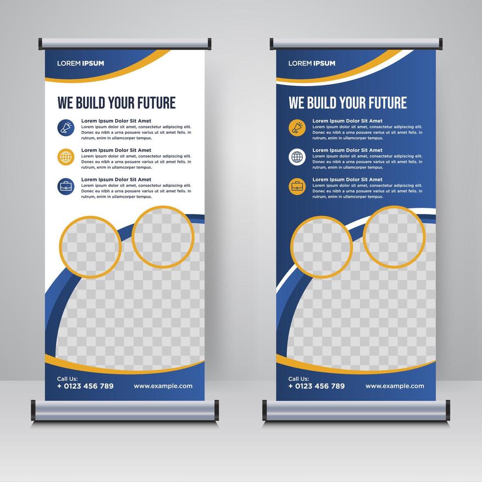 Corporate rollup or X banner design template vector