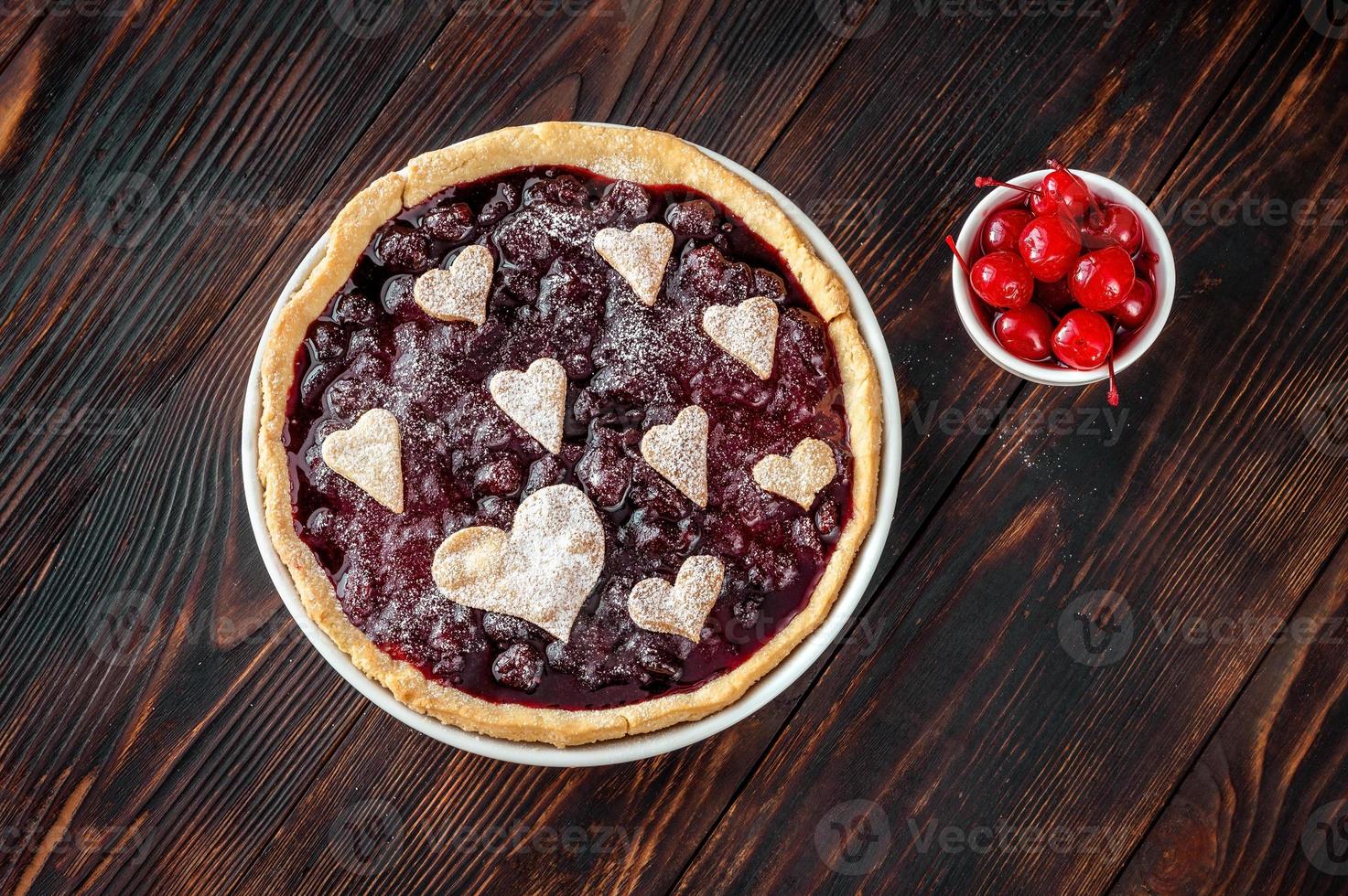 Cherry jam tart photo