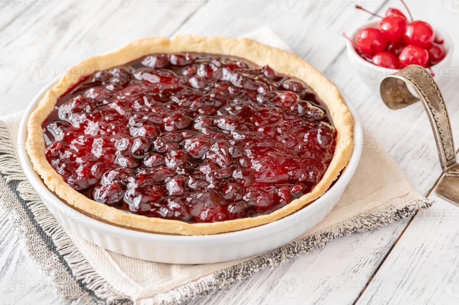 Cherry jam tart photo