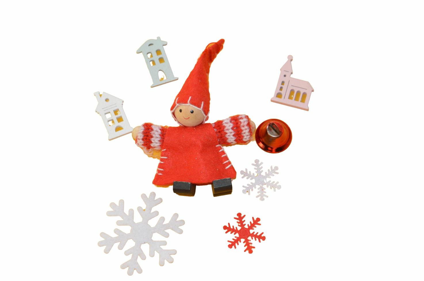 Christmas gnome with the snowflakes photo