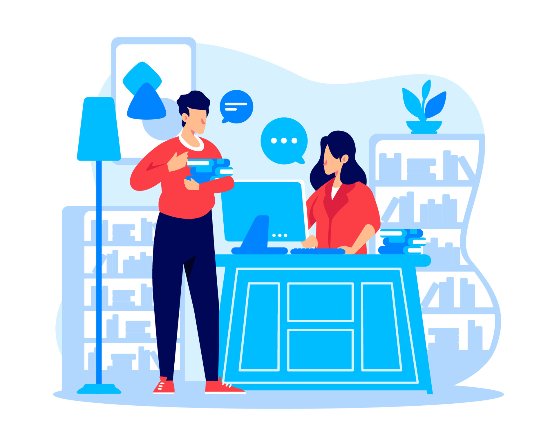Character of Female Librarian at Work 5024698 Vector Art at Vecteezy Character of Female Librarian at Work 5024698 Vector Art at Vecteezy