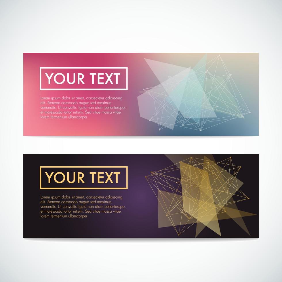Abstract banner design templates vector