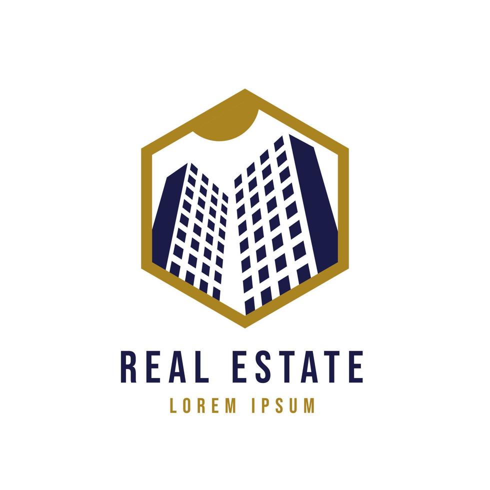 Real estate and home buildings logo template vector