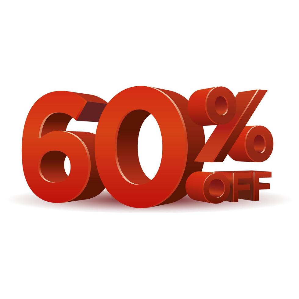 Red Percentage discount symbol vector