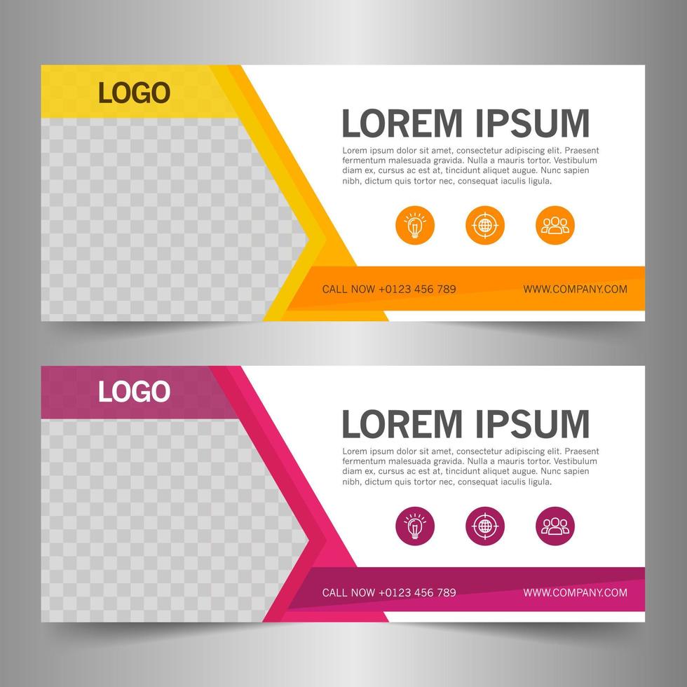 Business banner design template vector