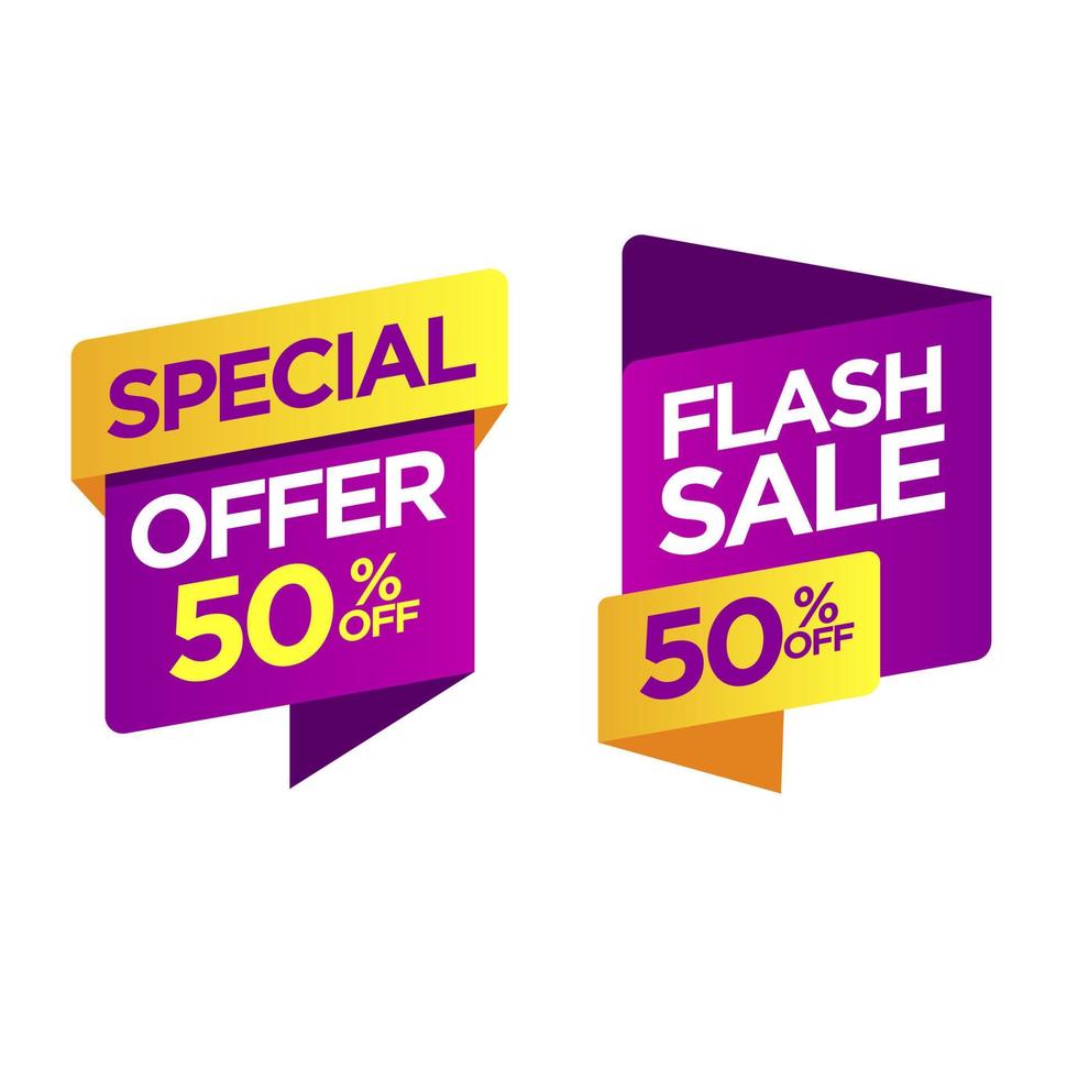 plantilla de banner promocional de venta flash vector