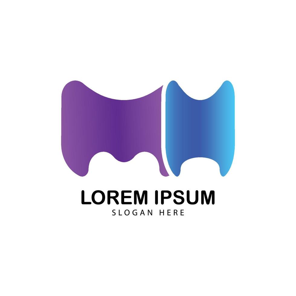 Letter M N gradient logotype with modern concept. design vector Illustration