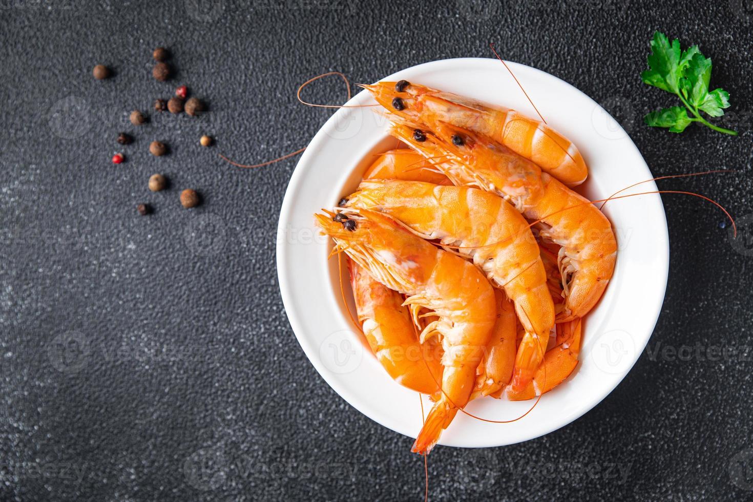 comida de camarones mariscos comida sana comida antecedentes foto