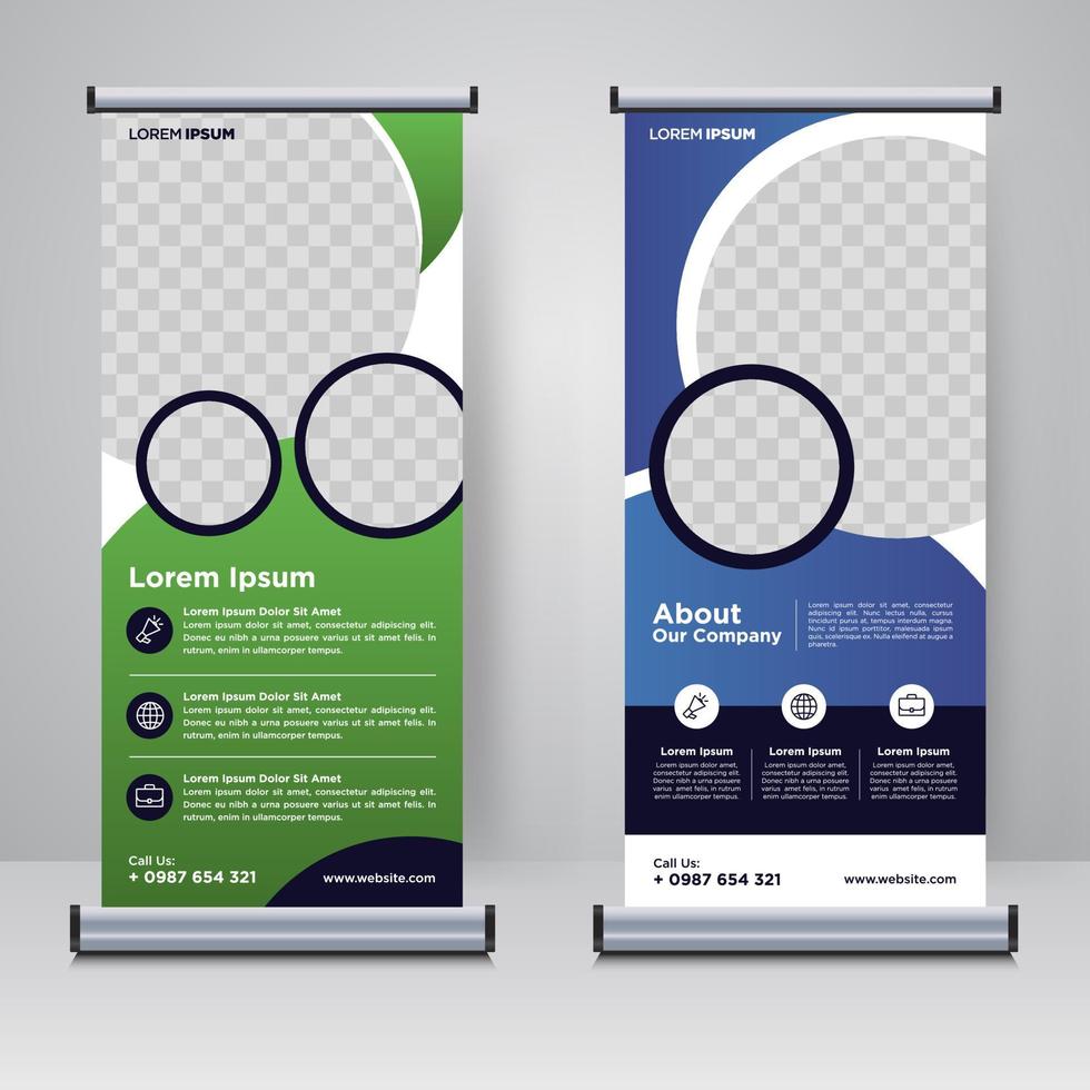 Corporate rollup or X banner design template vector