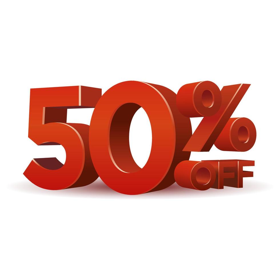 Red Percentage discount symbol vector