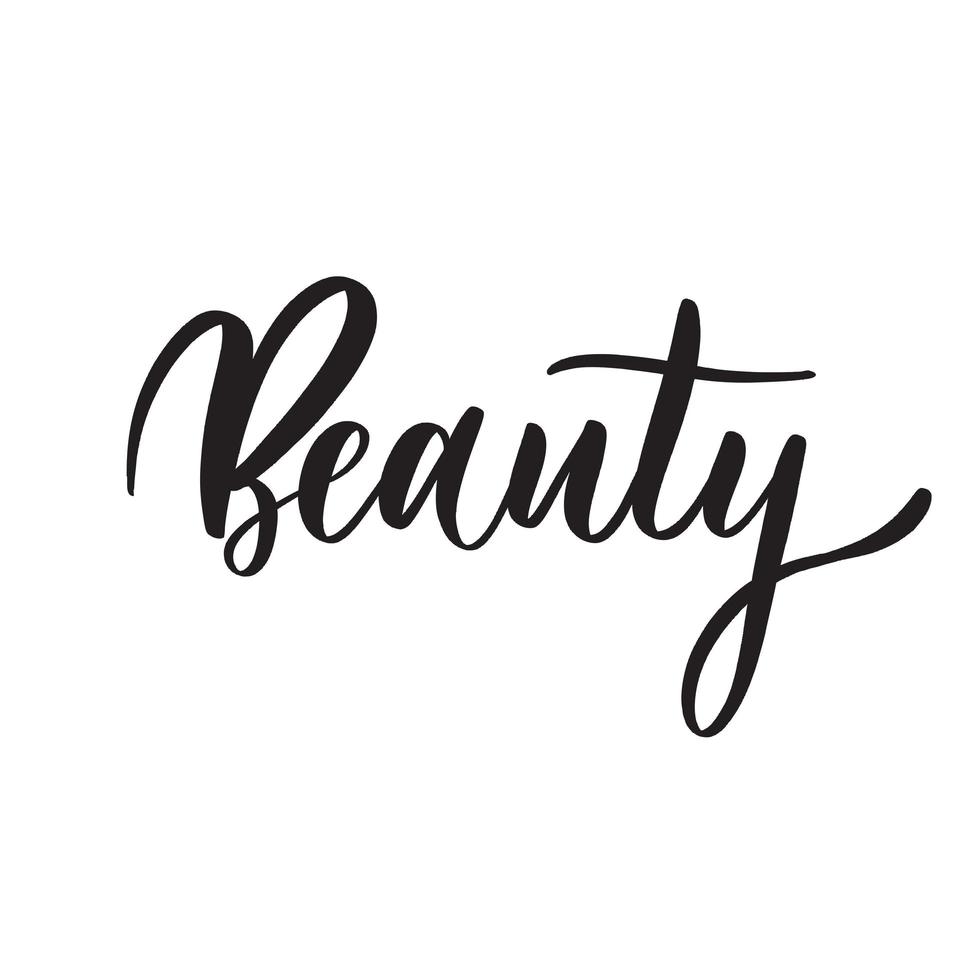 Beauty. Concept inscription typography design logo. vector