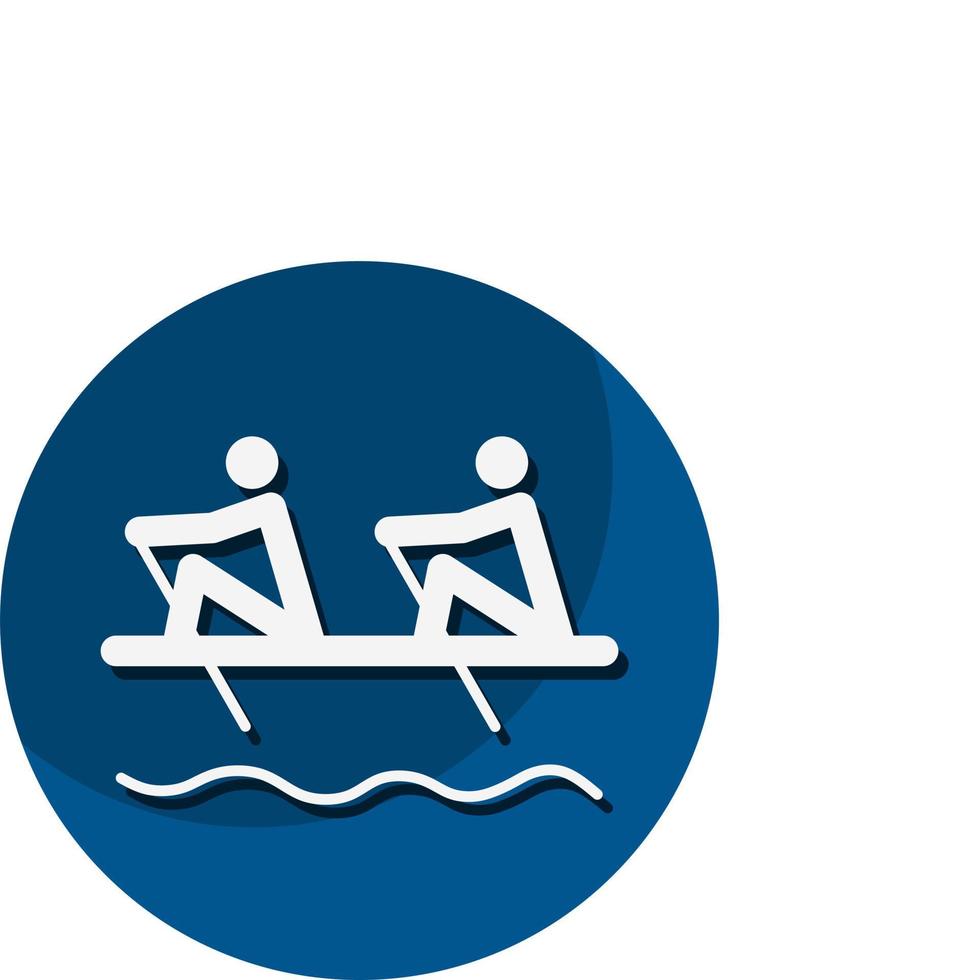 Kayaking icon. A symbol dedicated to sports and games. Vector illustrations.