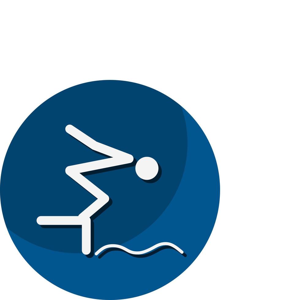 icono de salto. un símbolo dedicado a los deportes y los juegos. ilustraciones vectoriales. vector