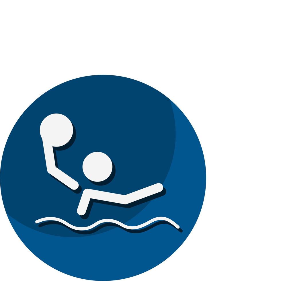 Water polo icon. A symbol dedicated to sports and games. Vector illustrations.
