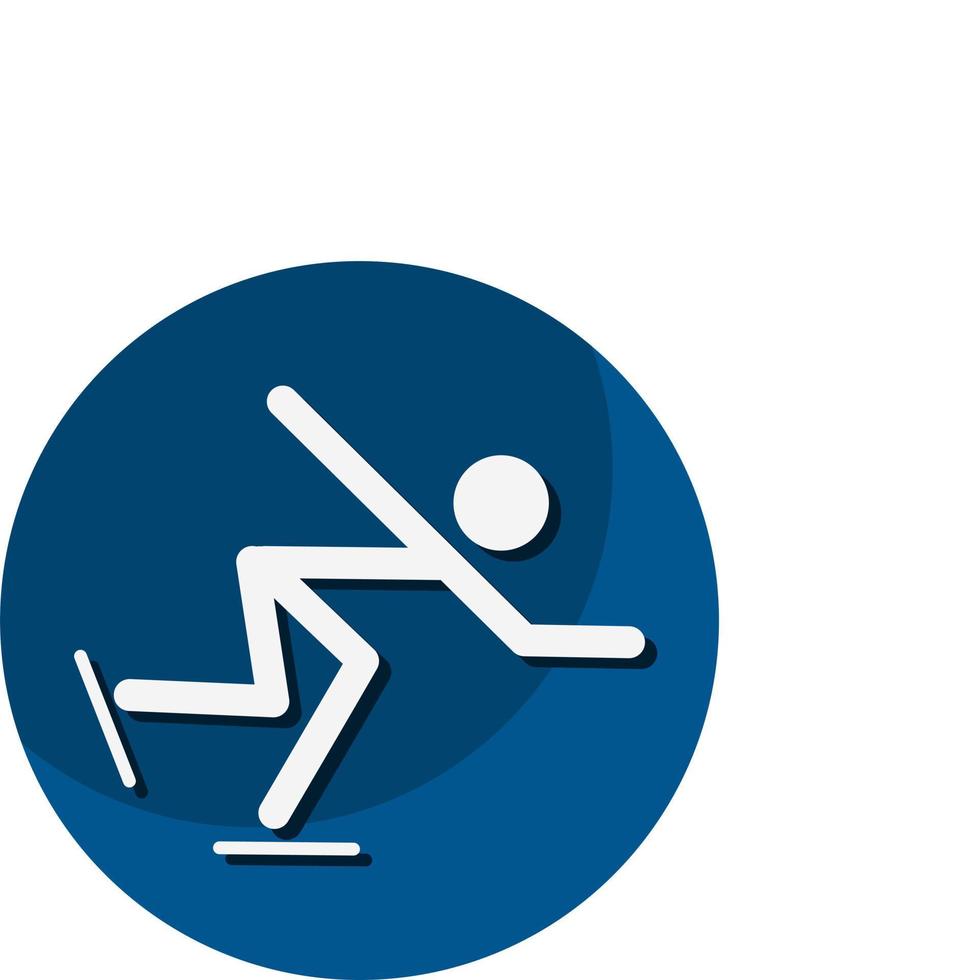 Speed skating icon. A symbol dedicated to sports and games. Vector illustrations.