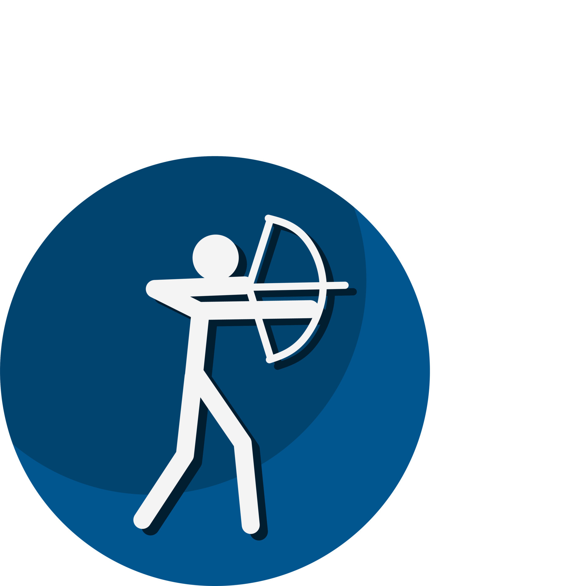 Sports archery icon. A symbol dedicated to sports and games