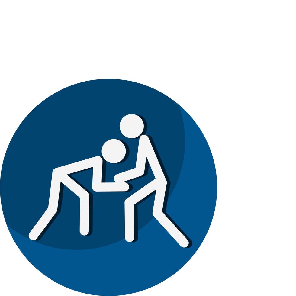 Freestyle wrestling icon. A symbol dedicated to sports and games. Vector illustrations.