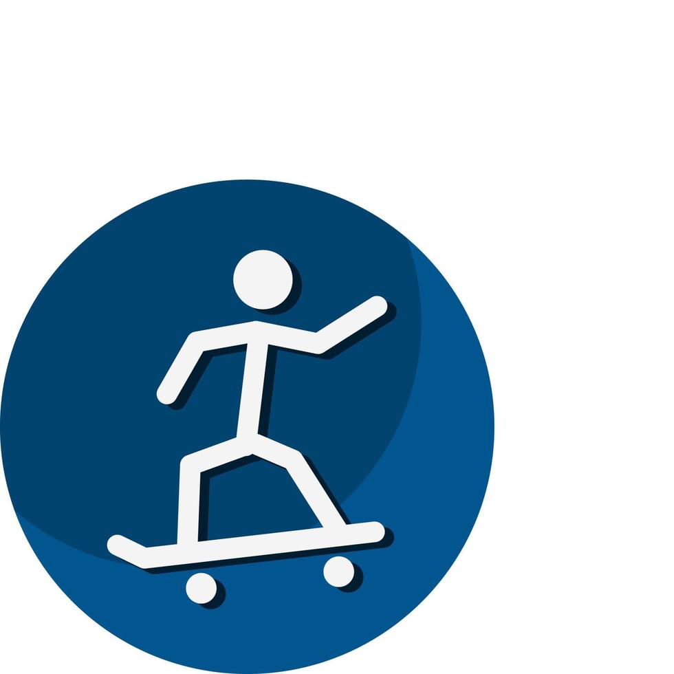 Skateboarding icon. A symbol dedicated to sports and games. Vector illustrations.