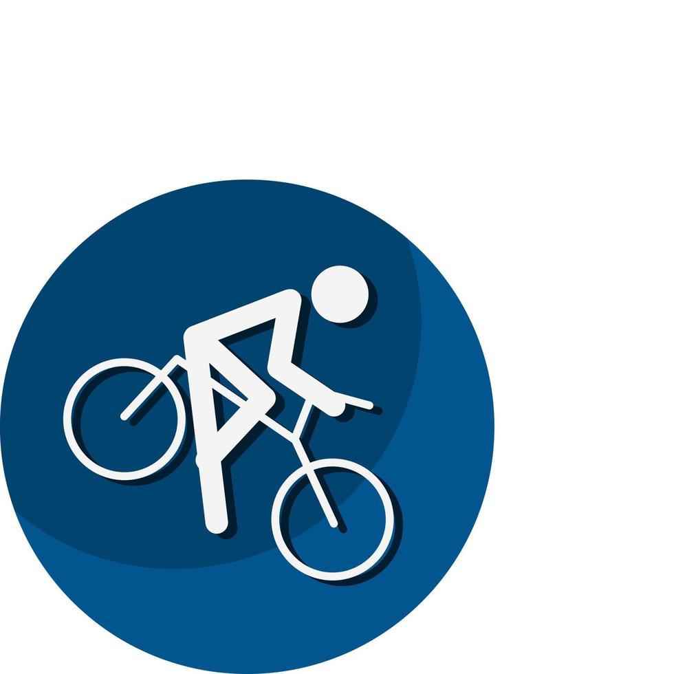 Cycling icon. A symbol dedicated to sports and games. Vector illustrations.