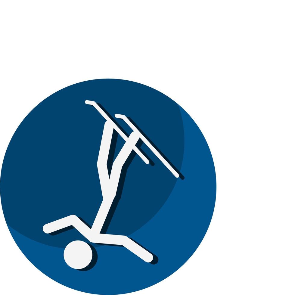 Freestyle skiing icon. A symbol dedicated to sports and games. Vector illustrations.