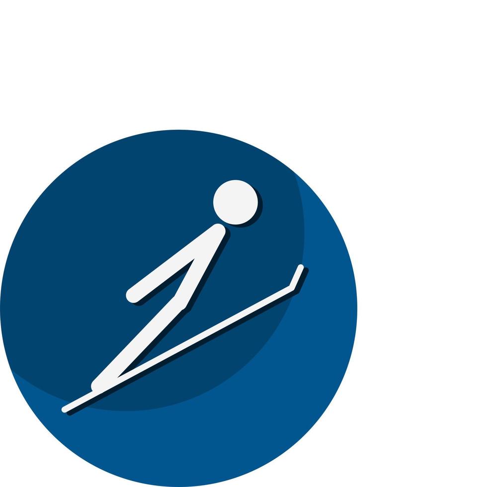 Ski jumping icon. A symbol dedicated to sports and games. Vector illustrations.